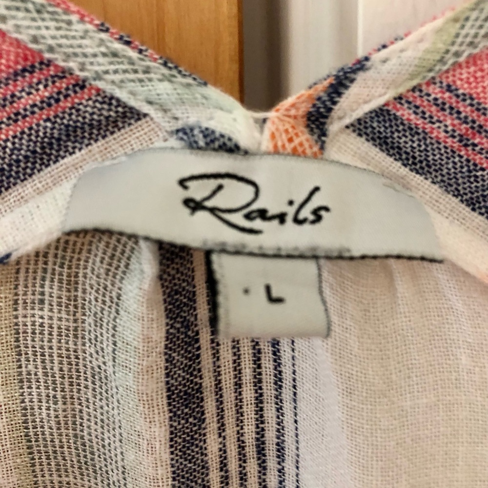 Nwot Rails Wren Marrakesh Stripe Linen Blend Dress - image 4